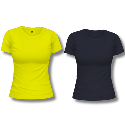 Riyu Yellow & Black Women T-Shirt Combo!