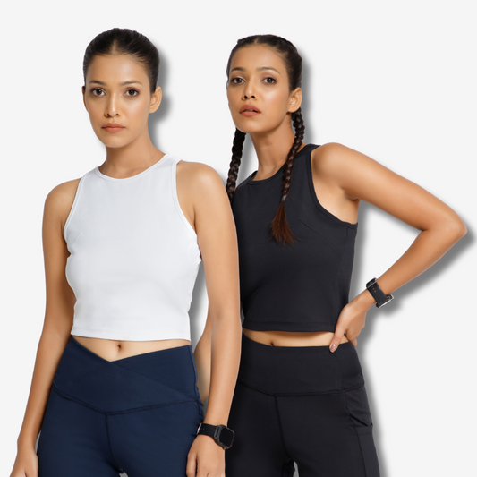 Riyu White & White Tank Tops Combo – Timeless, Chic & Ultra-Comfortable